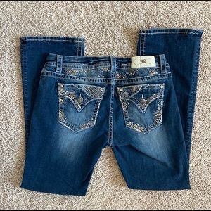 Miss Me mid rise bootcut jeans rhinestones Buckle